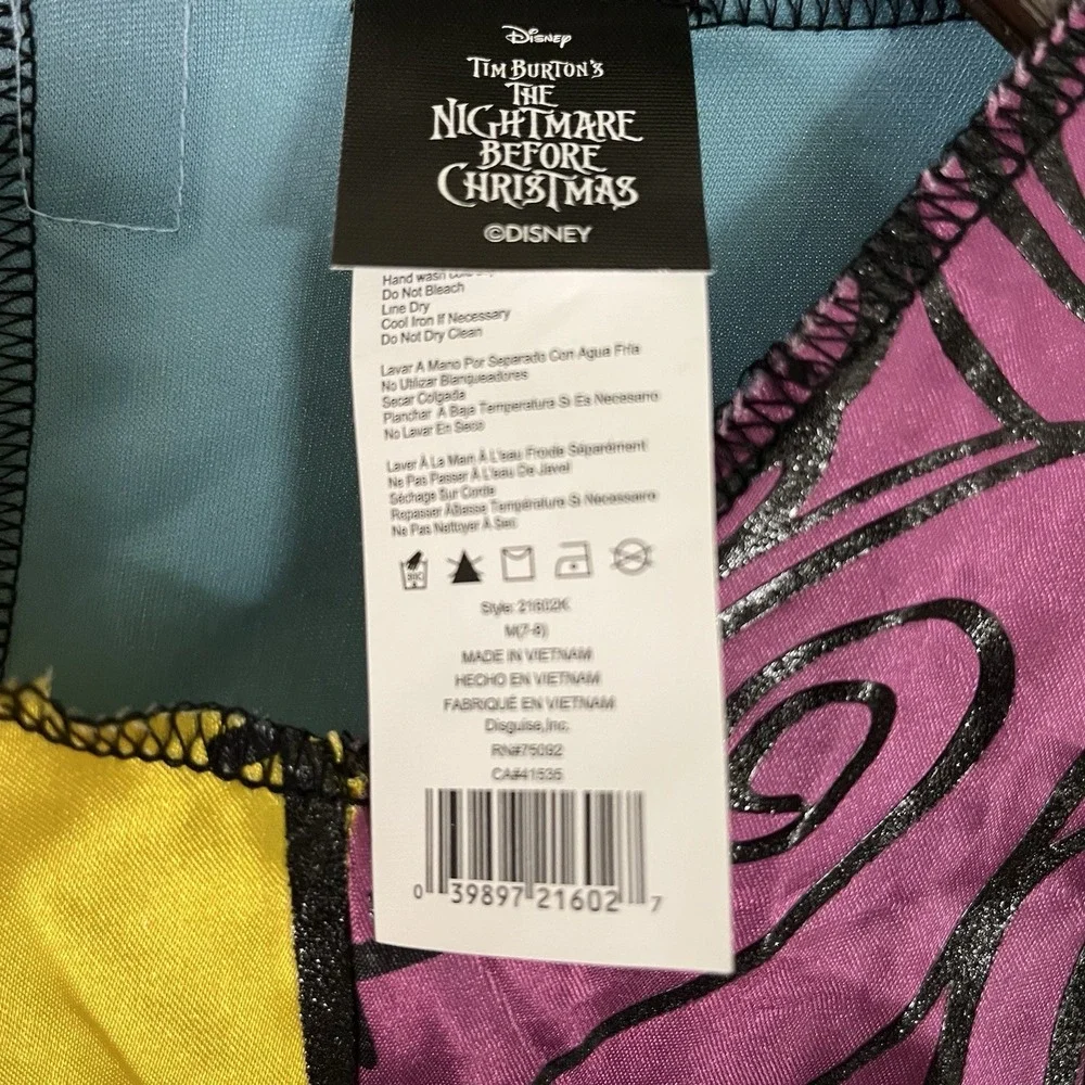 The Nightmare Before Christmas Sally Deluxe Child Costume Dress Sz 7-8 NWT